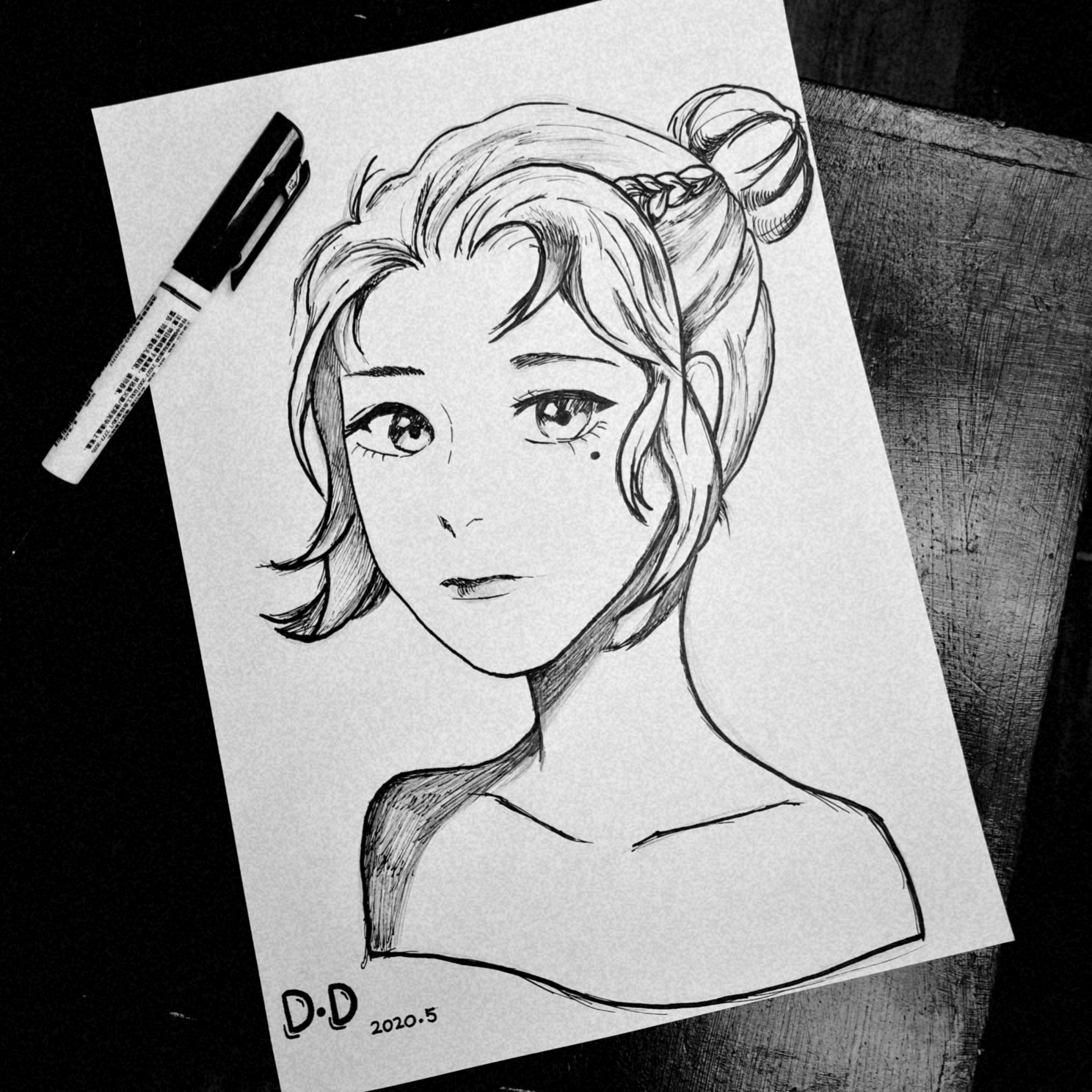 黑白画人物动漫，独特艺术表现与魅力的展现